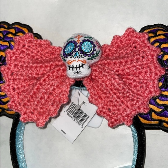 Disney Parks Coco Crochet Dia De Los Muertos Minnie Mouse Ears Headband NEW - Picture 3 of 8